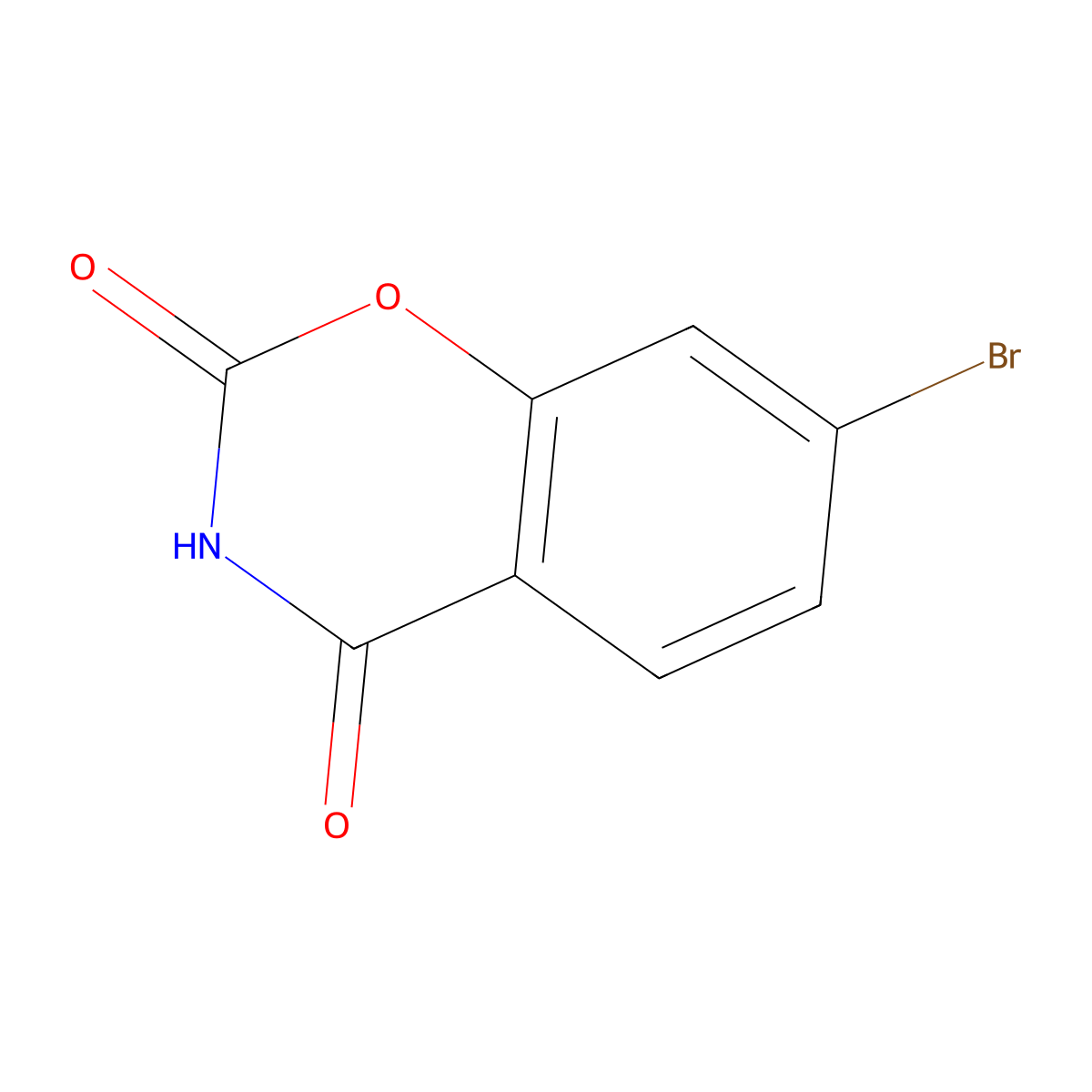 7-Bromo-3,4-dihydro-2H-1,3-benzoxazine-2,4-dione molecular structure, CAS 73328-97-9