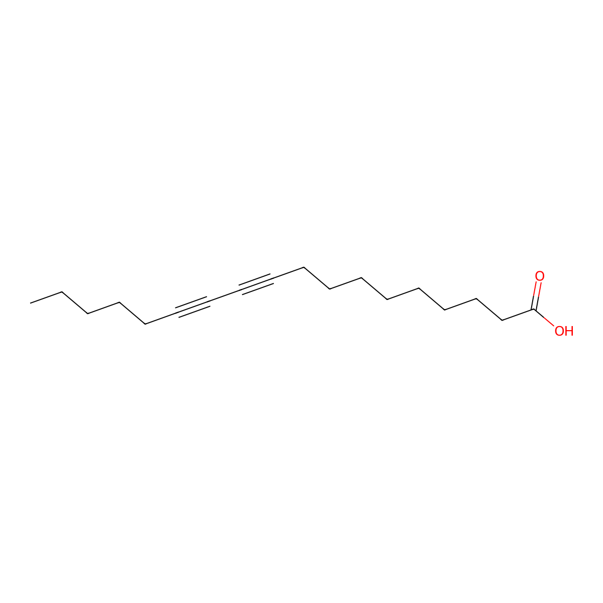 10,12-Octadecadiynoic acid molecular structure, CAS 7333-25-7