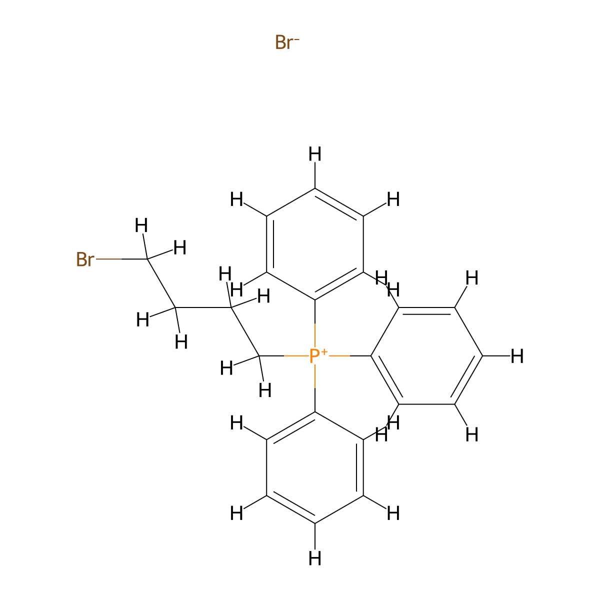 (4-Bromobutyl)triphenylphosphanium bromide molecular structure, CAS 7333-63-3