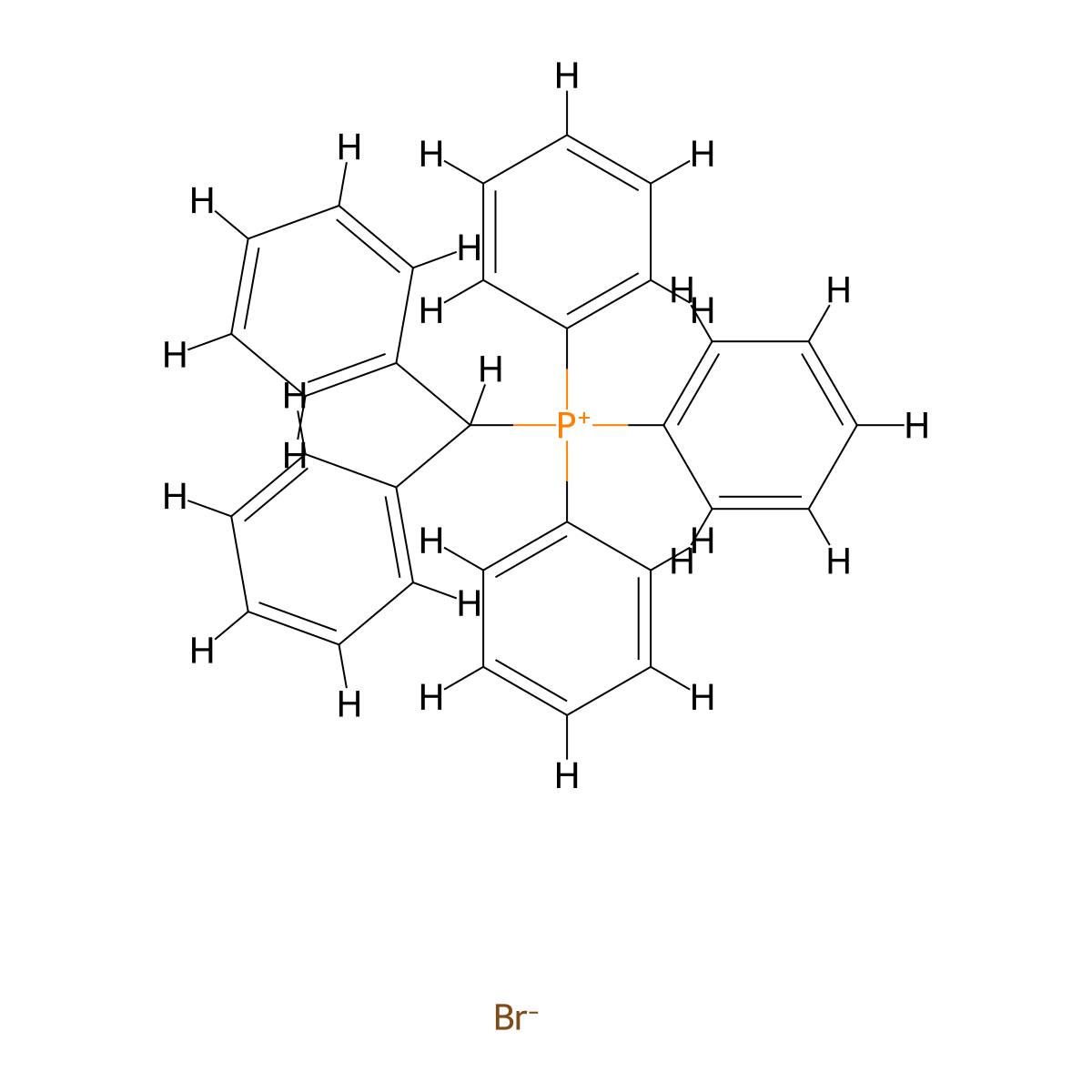 Benzhydryltriphenylphosphonium bromide molecular structure, CAS 7333-65-5