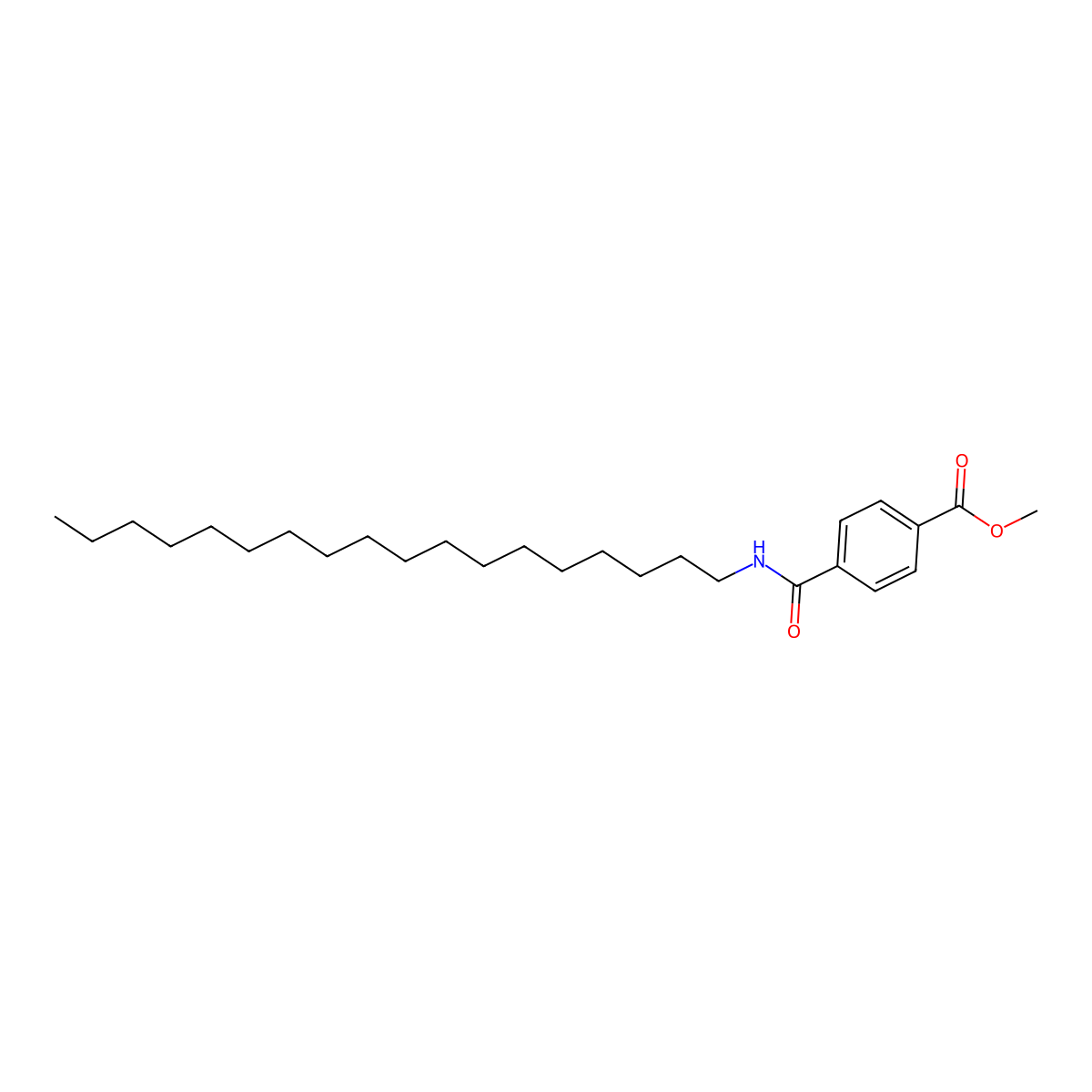 Benzoic acid, 4-[(octadecylamino)carbonyl]-, methyl ester molecular structure, CAS 7333-86-0