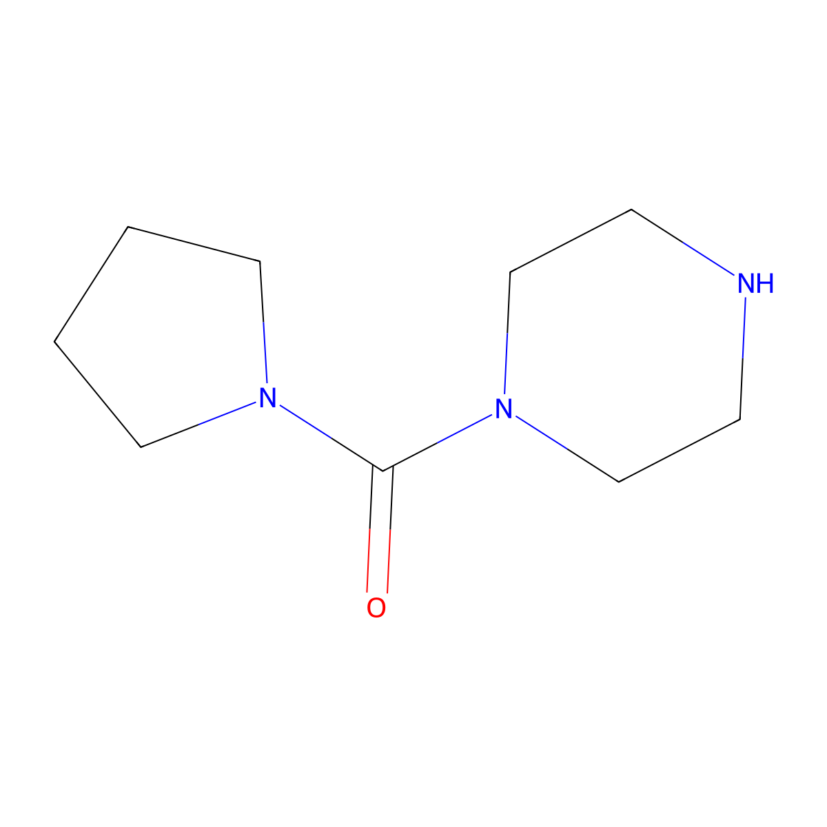Piperazin-1-yl-pyrrolidin-1-yl-methanone molecular structure, CAS 73331-93-8