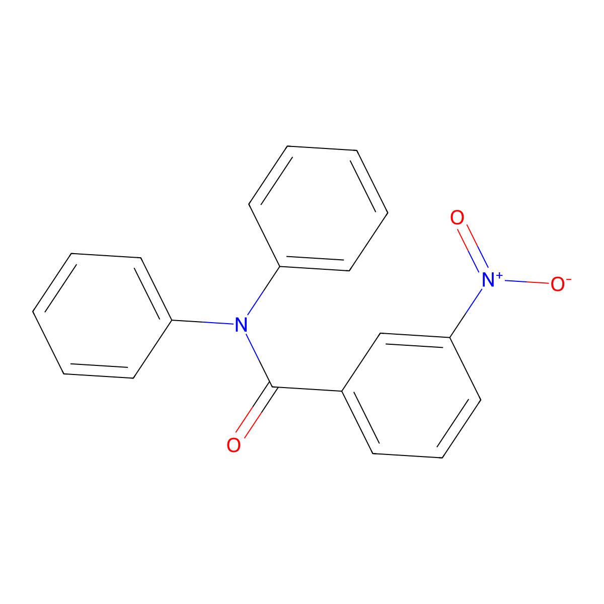 3-nitro-N,N-diphenylbenzamide molecular structure, CAS 73333-82-1