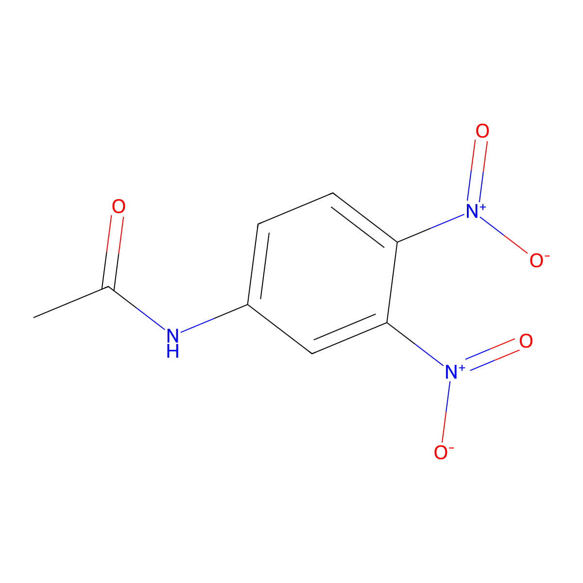 N-(3,4-Dinitrophenyl)acetamide molecular structure, CAS 73334-01-7