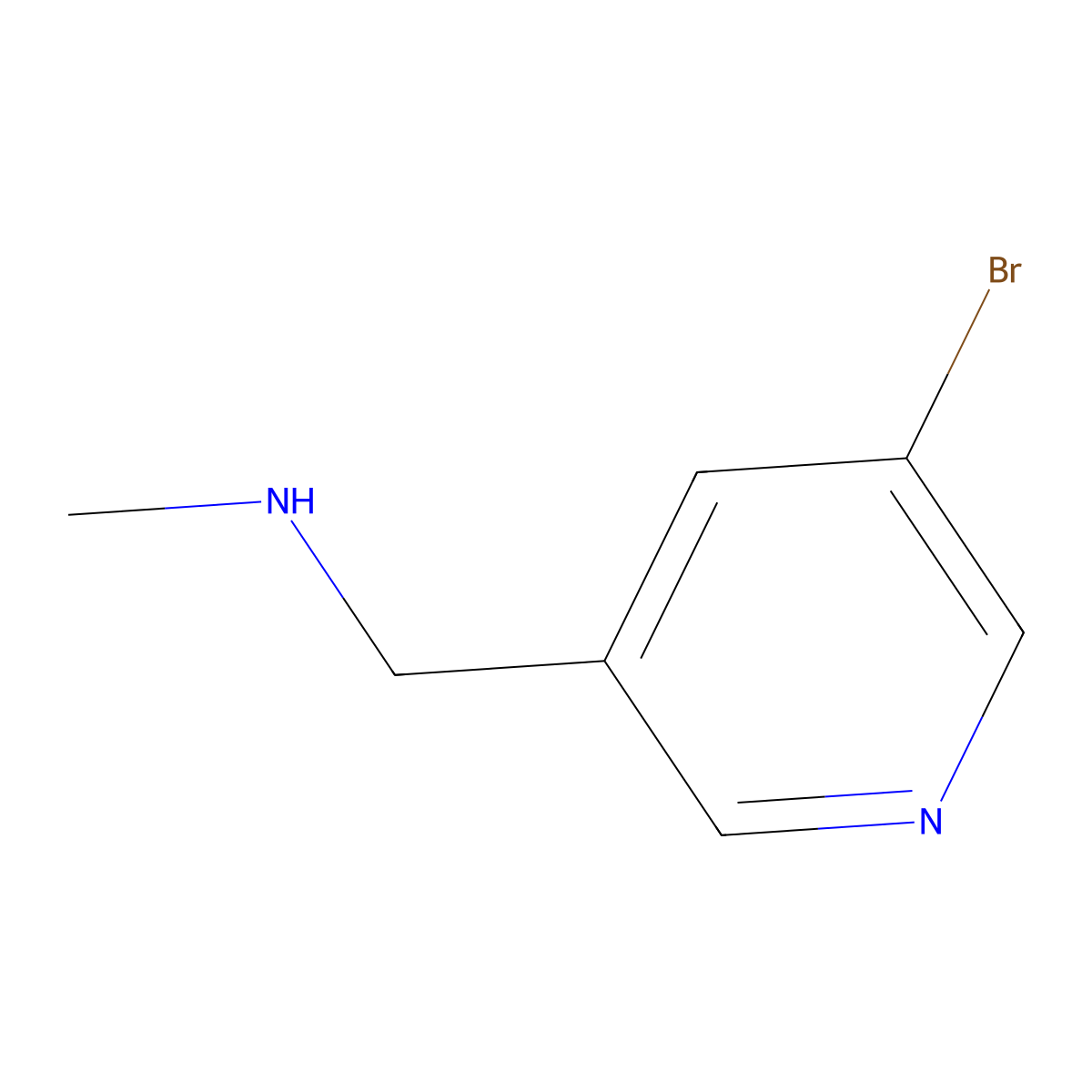 N-Methyl-(5-bromopyrid-3-yl)methylamine molecular structure, CAS 73335-64-5