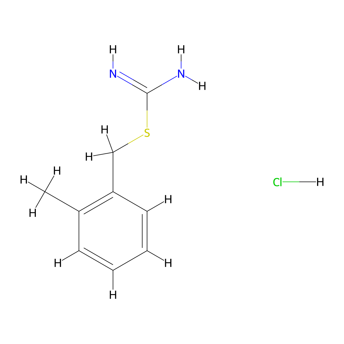 2-(2-Methyl-benzyl)-isothiourea molecular structure, CAS 73338-92-8