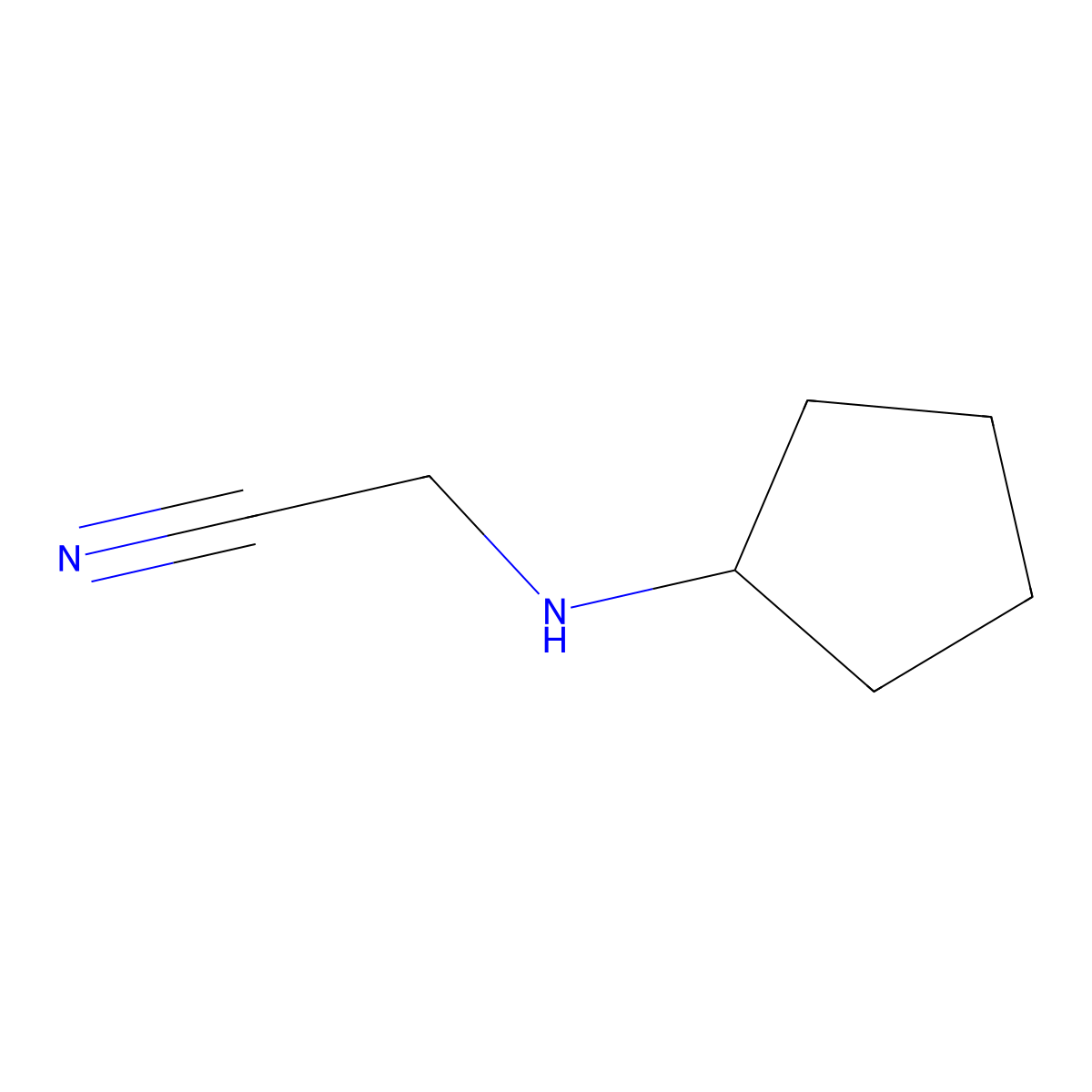 2-(Cyclopentylamino)acetonitrile molecular structure, CAS 73339-14-7