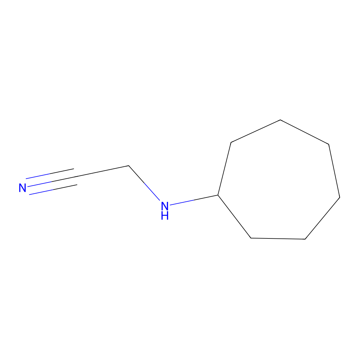 2-(Cycloheptylamino)acetonitrile molecular structure, CAS 73339-15-8