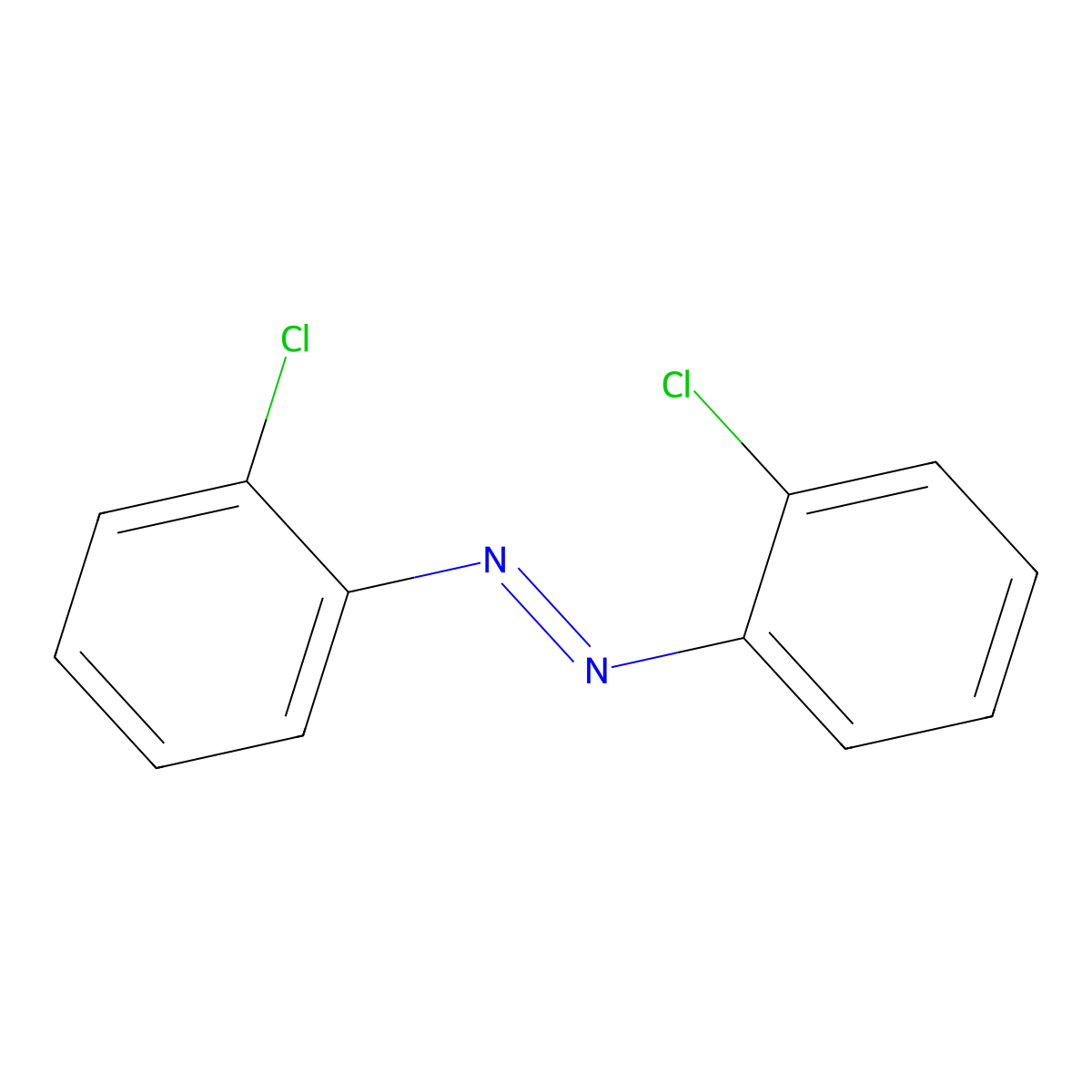 Diazene, 1,2-bis(2-chlorophenyl)- molecular structure, CAS 7334-33-0