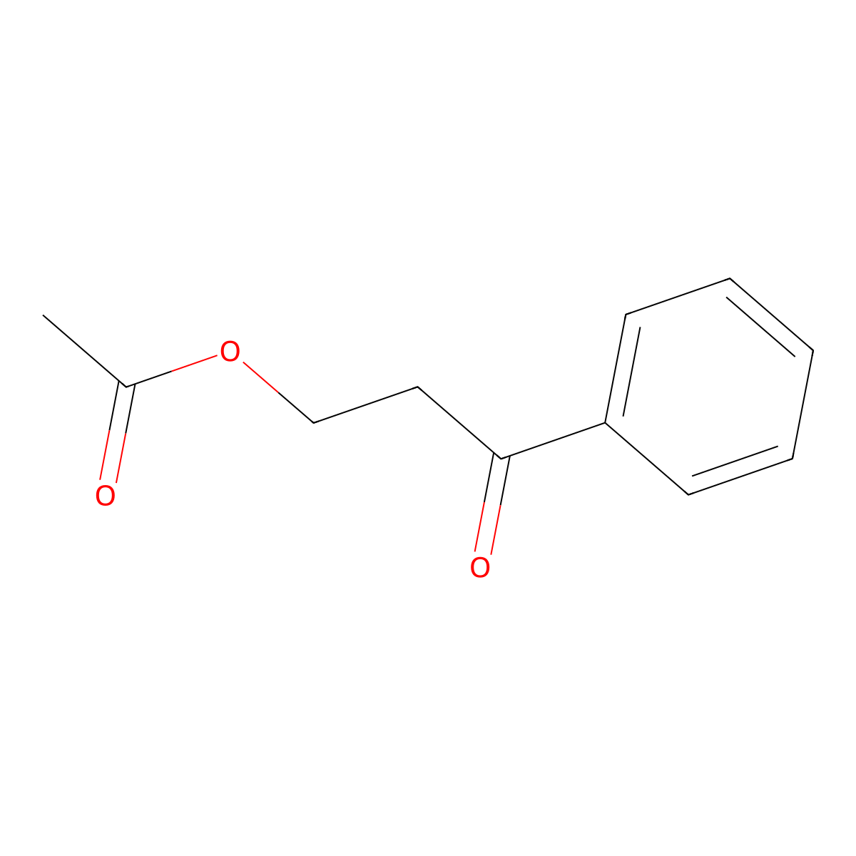 Benzoylethyl acetate molecular structure, CAS 7334-41-0