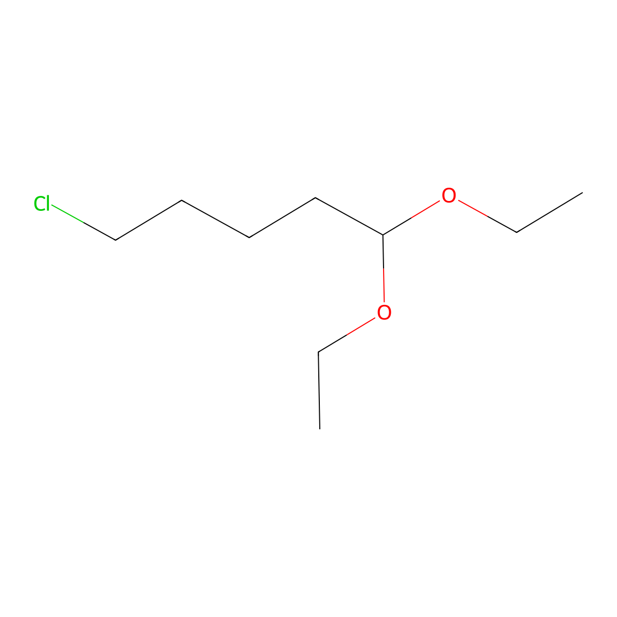 5-Chloro-1,1-diethoxy-pentane molecular structure, CAS 7334-93-2