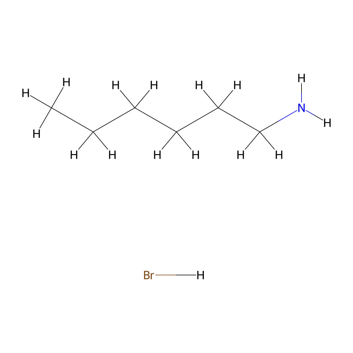 Hexylamine Hydrobromide molecular structure, CAS 7334-95-4
