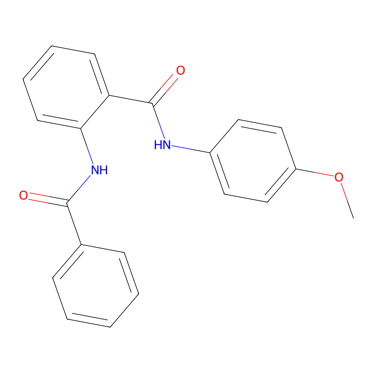 2-benzamido-N-(4-methoxyphenyl)benzamide molecular structure, CAS 73343-44-9