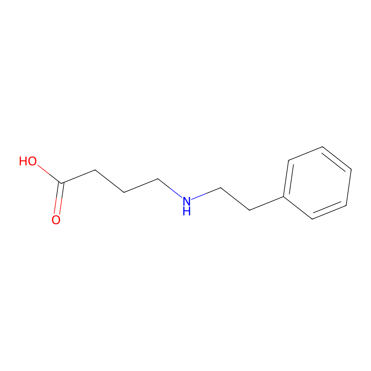 Butanoic acid, 4-[(2-phenylethyl)amino]- molecular structure, CAS 73343-87-0