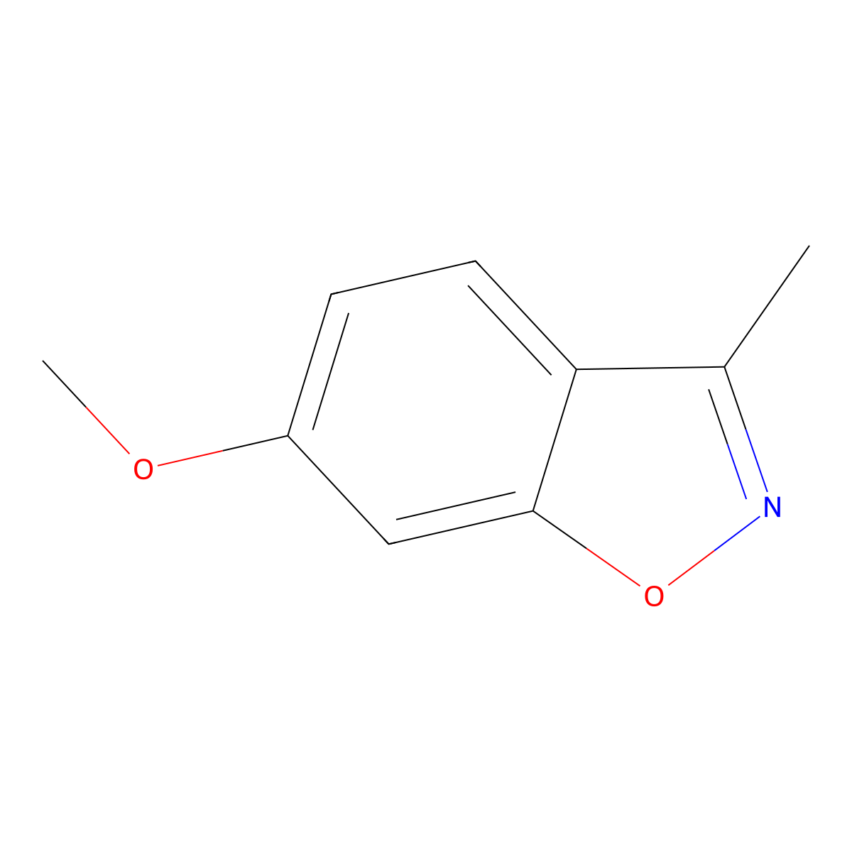 6-Methoxy-3-methyl-1,2-benzoxazole molecular structure, CAS 73344-39-5