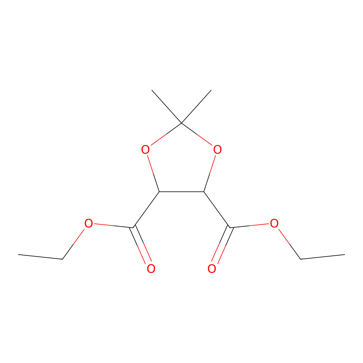 (4S,5S)-Diethyl 2,2-dimethyl-1,3-dioxolane-4,5-dicarboxylate molecular structure, CAS 73346-73-3
