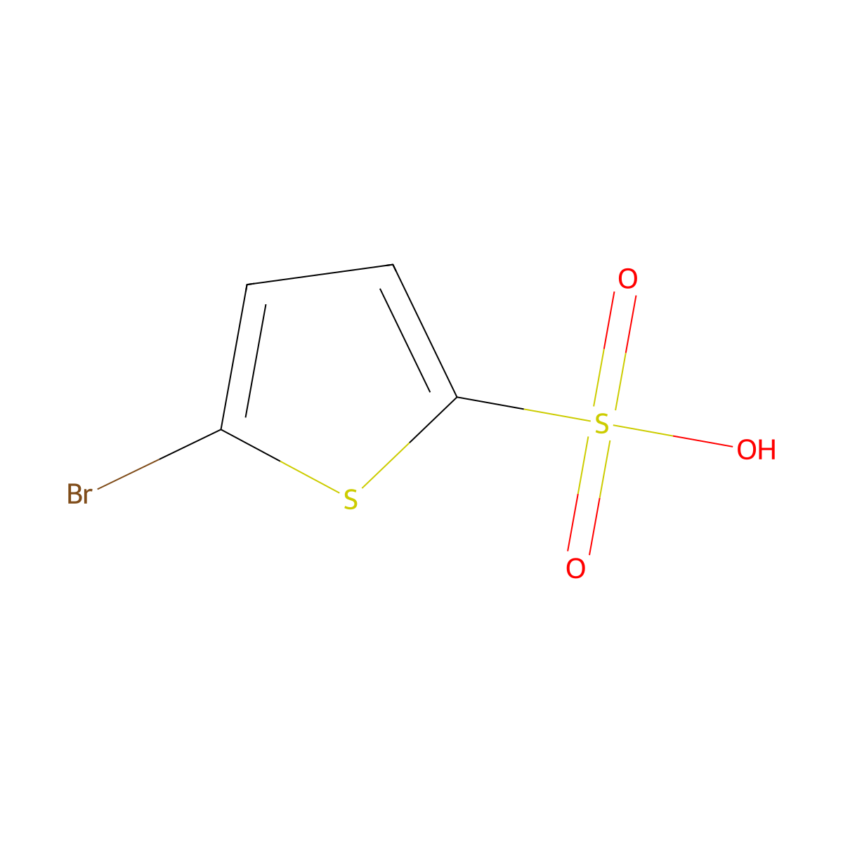 5-bromothiophene-2-sulfonic Acid molecular structure, CAS 73348-44-4