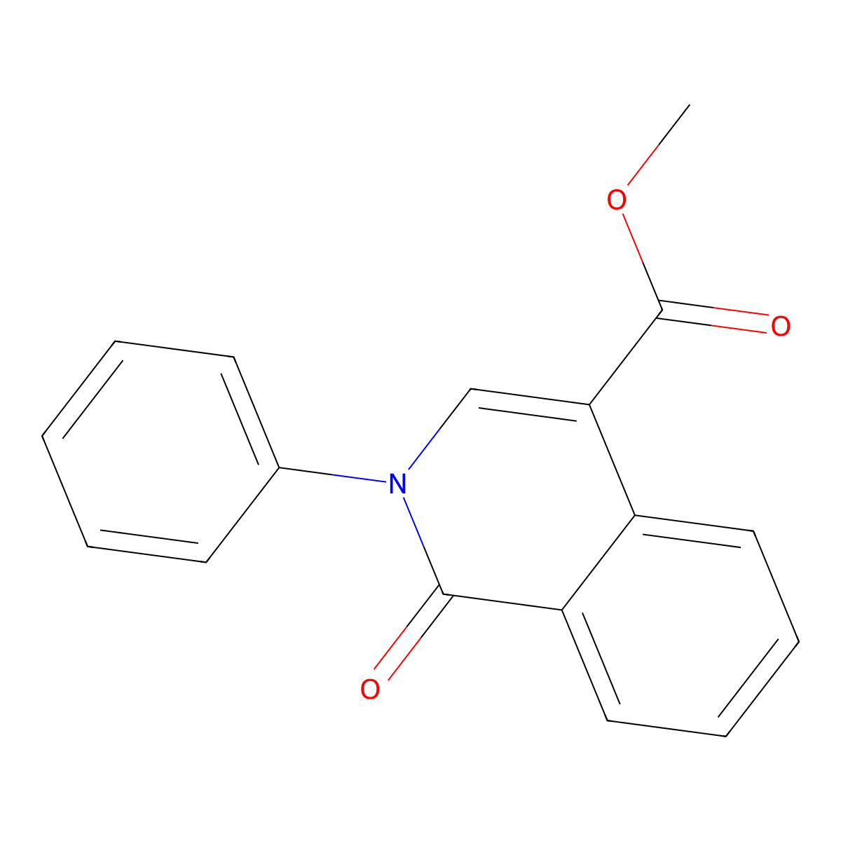 Methyl 1-oxo-2-phenyl-1,2-dihydro-4-isoquinolinecarboxylate molecular structure, CAS 73349-64-1