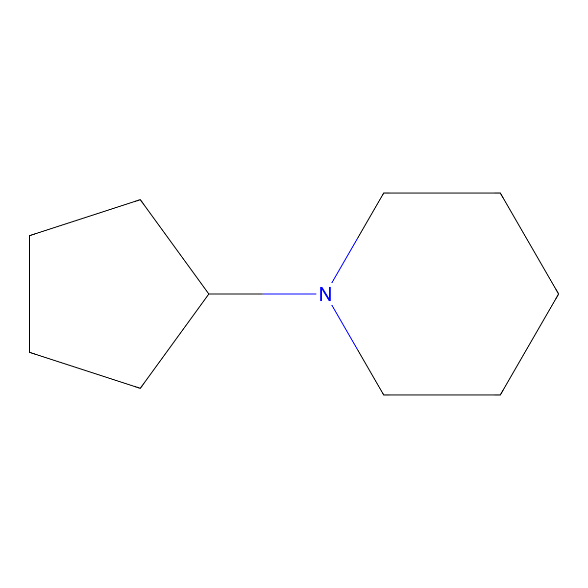 1-Cyclopentylpiperidine molecular structure, CAS 7335-04-8
