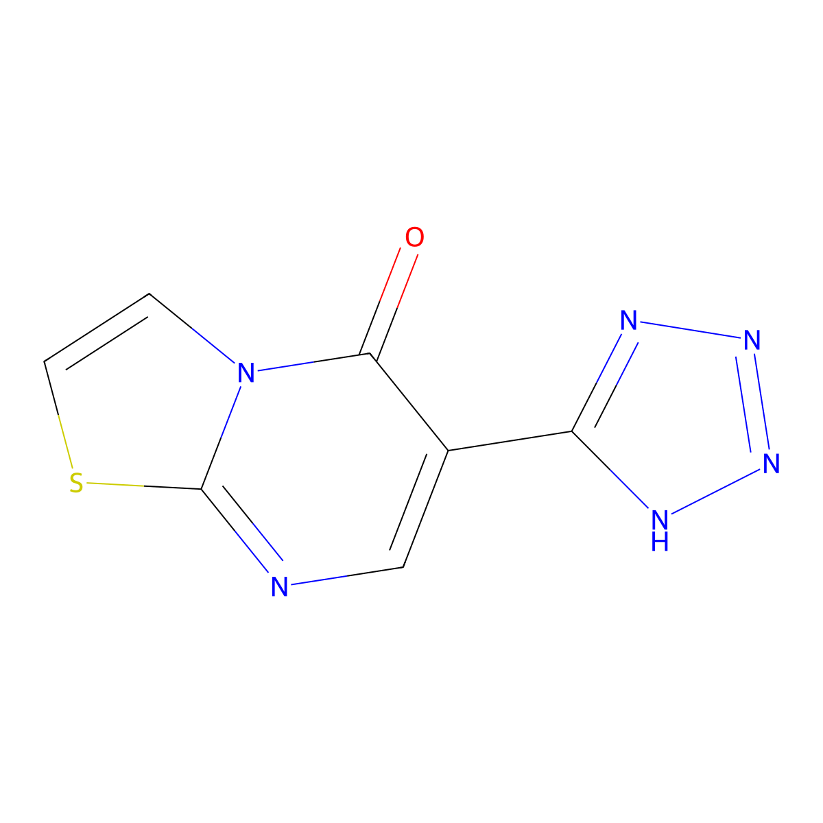 6-(1H-1,2,3,4-tetrazol-5-yl)-5H-[1,3]thiazolo[3,2-a]pyrimidin-5-one molecular structure, CAS 73351-82-3