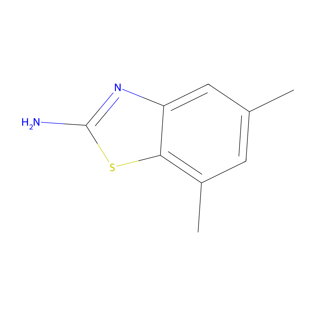 5,7-Dimethyl-1,3-benzothiazol-2-amine molecular structure, CAS 73351-87-8
