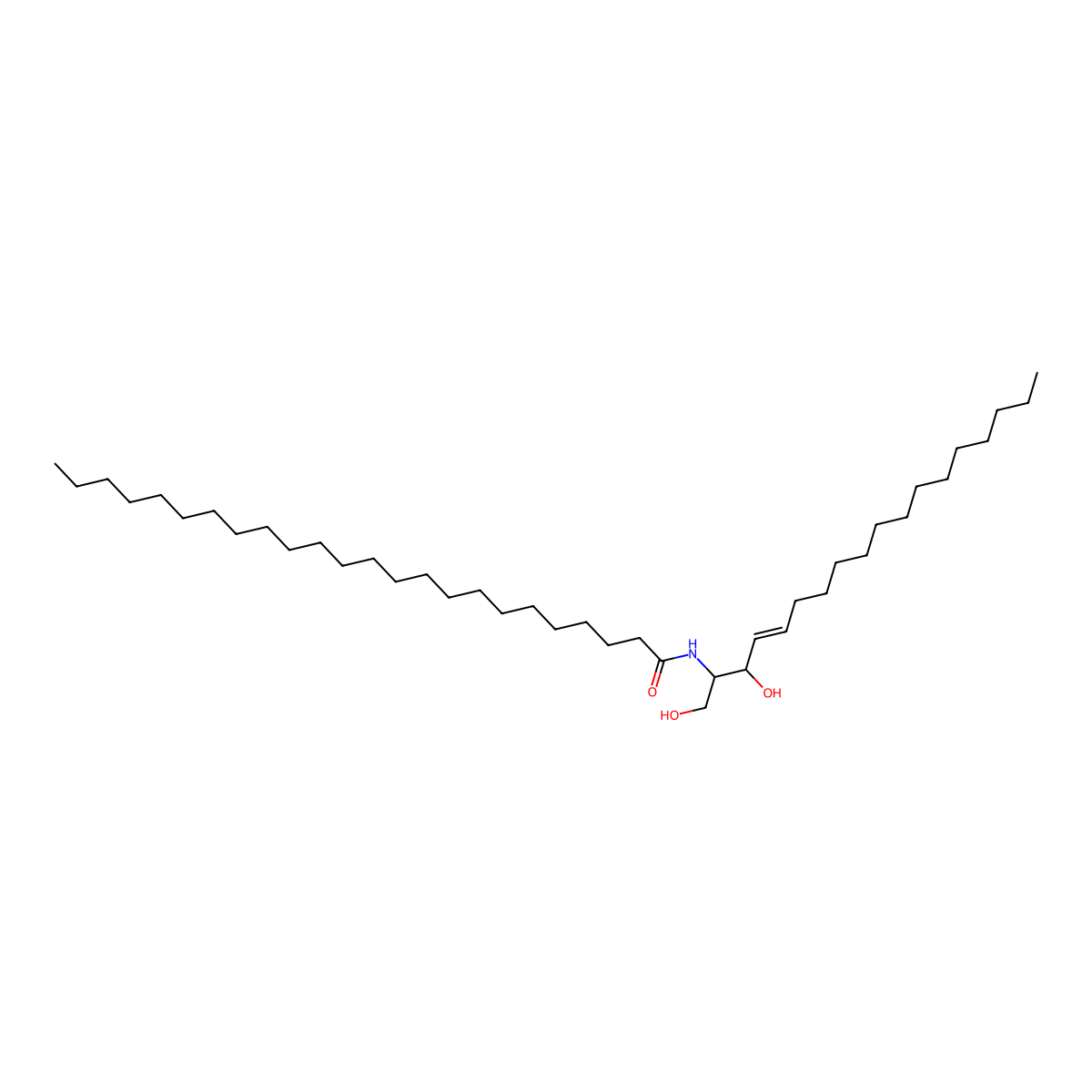 N-(1,3-dihydroxyoctadec-4-en-2-yl)tetracosanamide molecular structure, CAS 73354-07-1