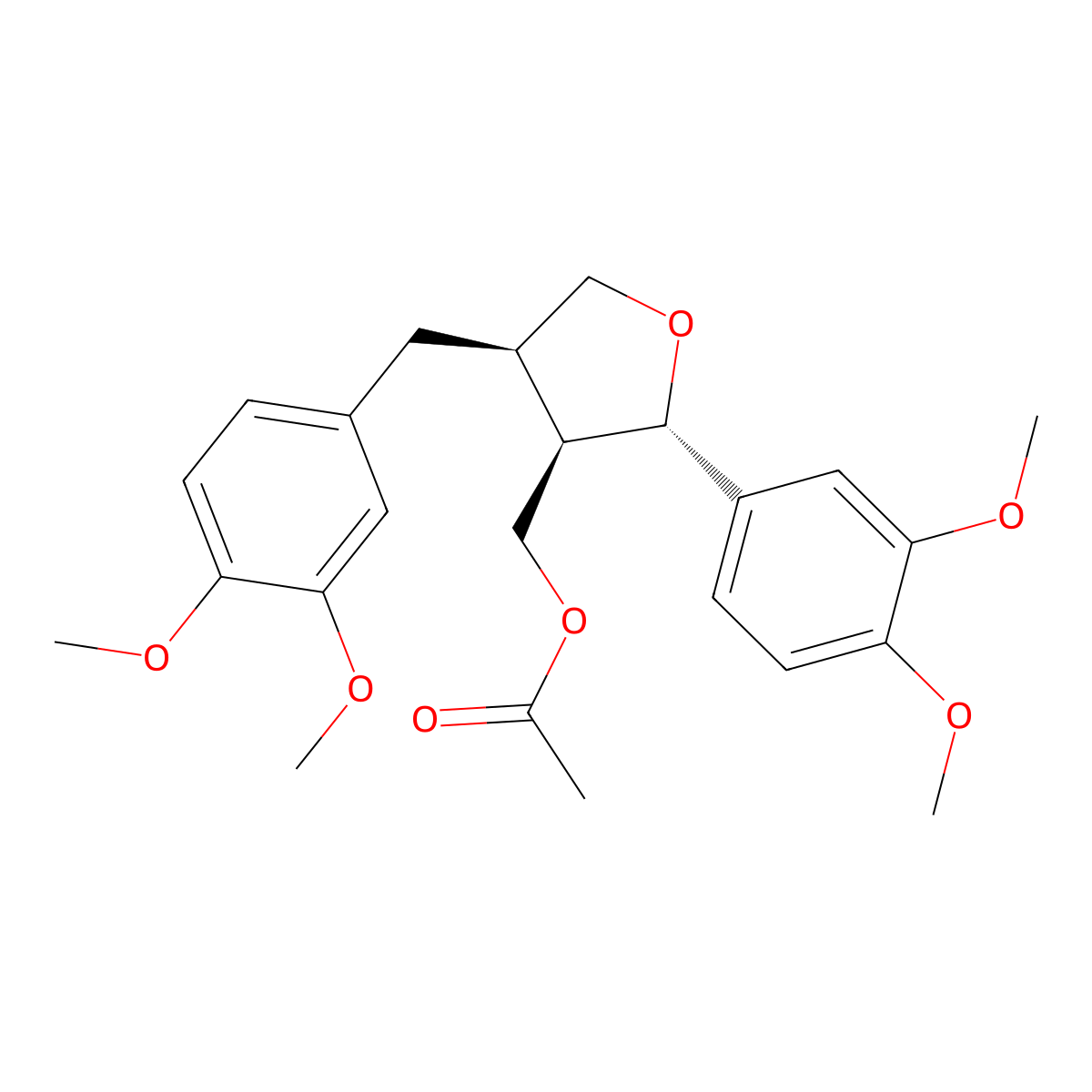 9-O-Acetyl-4,4'-di-O-methyllariciresinol molecular structure, CAS 73354-15-1