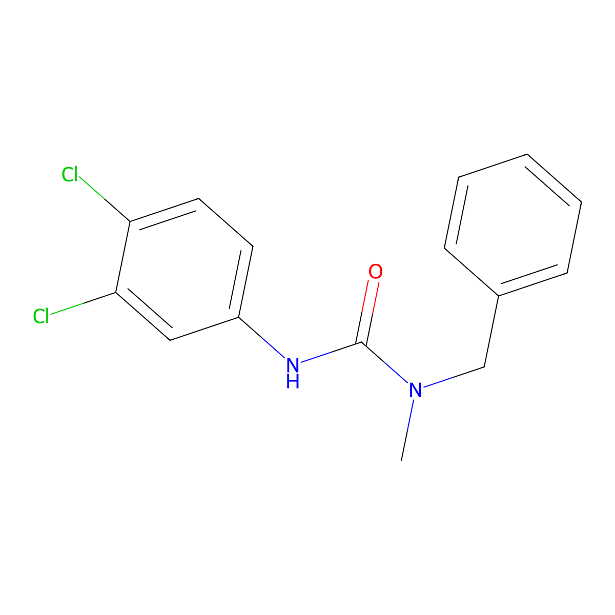 1-Benzyl-3-(3,4-dichlorophenyl)-1-methylurea molecular structure, CAS 73355-66-5