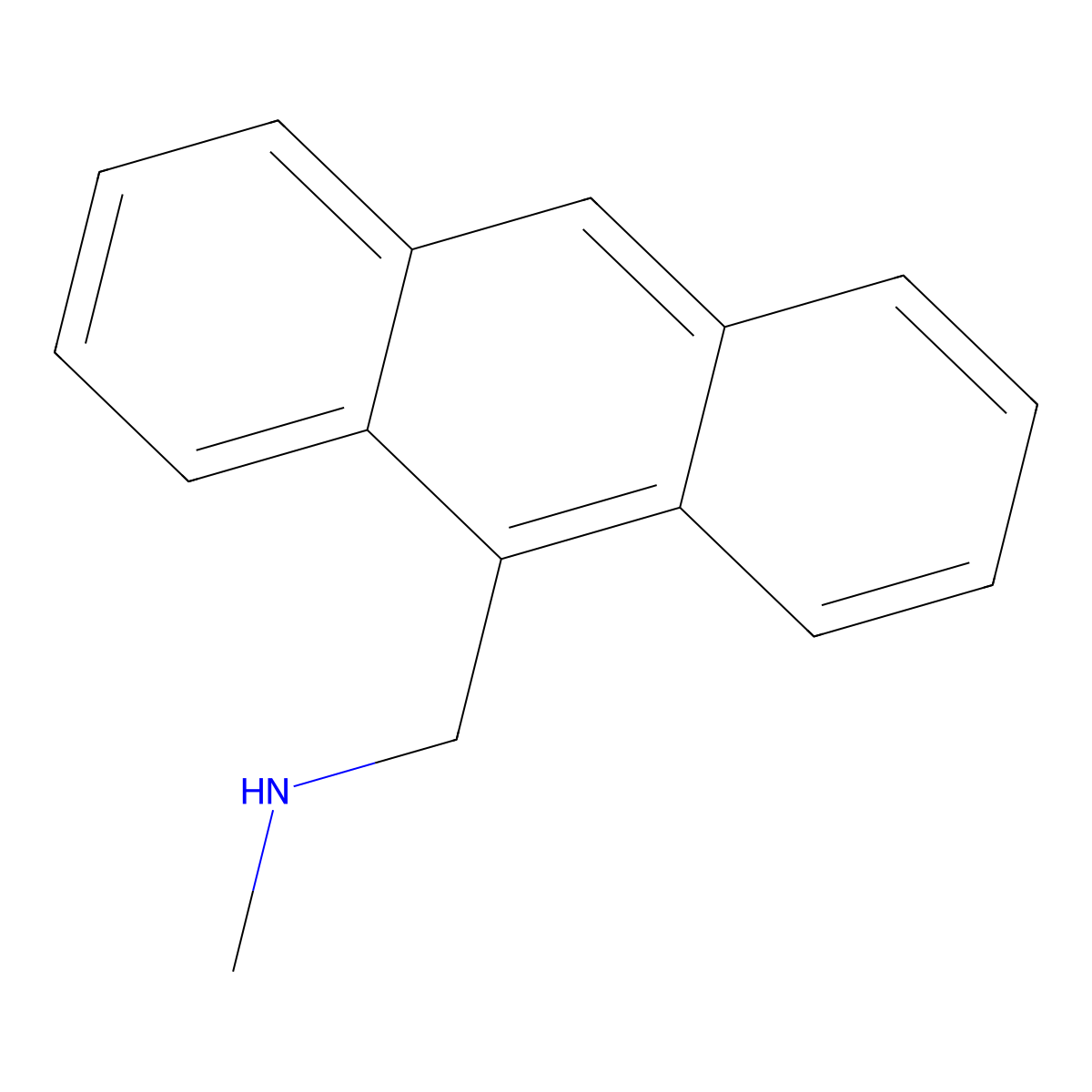 9-(Methylaminomethyl)anthracene molecular structure, CAS 73356-19-1