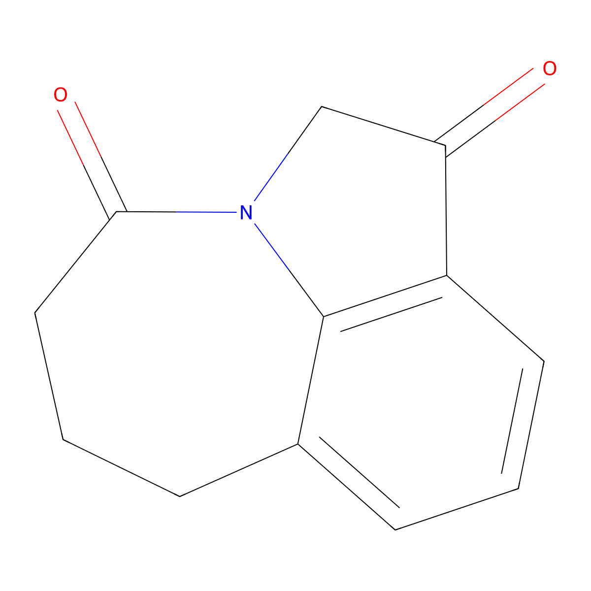 1-Azatricyclo[6.4.1.0^{4,13}]trideca-4(13),5,7-triene-9,12-dione molecular structure, CAS 73356-94-2