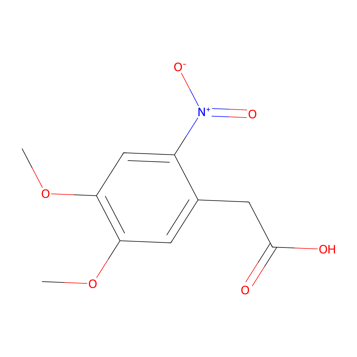 (4,5-Dimethoxy-2-nitro-phenyl)-acetic acid molecular structure, CAS 73357-18-3