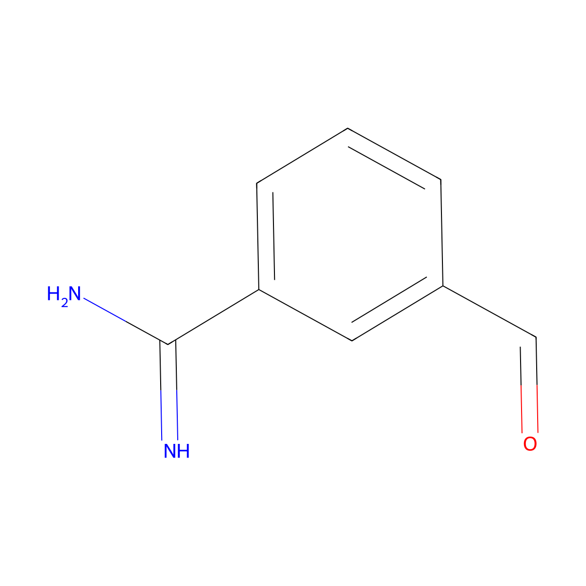 3-Formylbenzenecarboximidamide molecular structure, CAS 73358-99-3