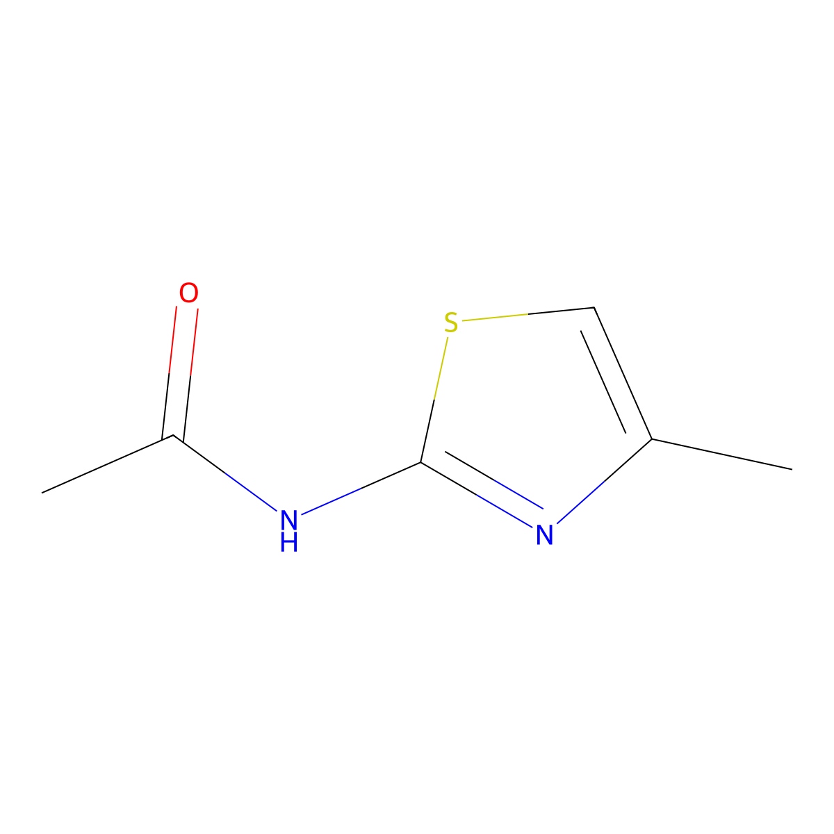 2-Acetamido-4-methylthiazole molecular structure, CAS 7336-51-8