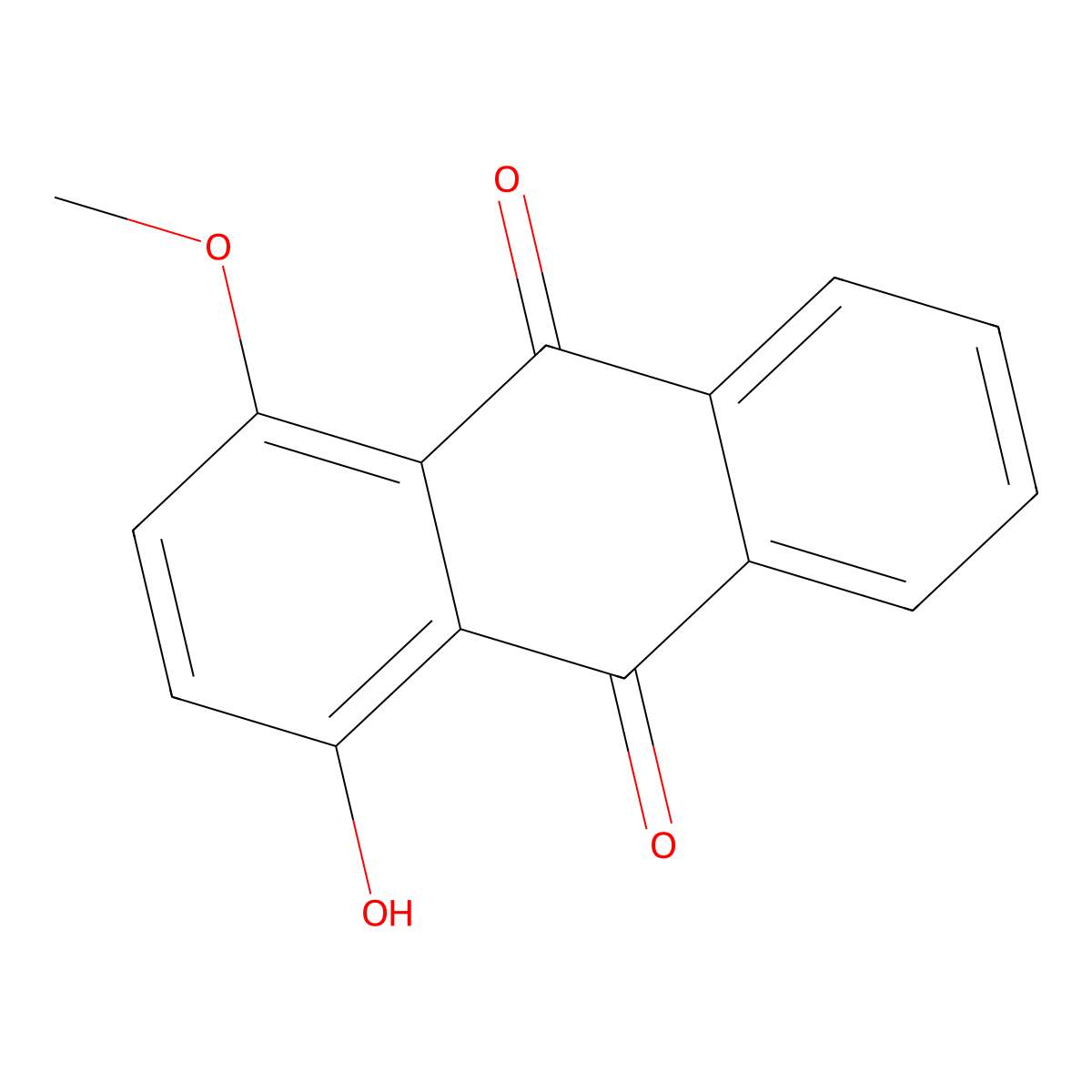 1-Hydroxy-4-methoxyanthracene-9,10-dione molecular structure, CAS 7336-64-3