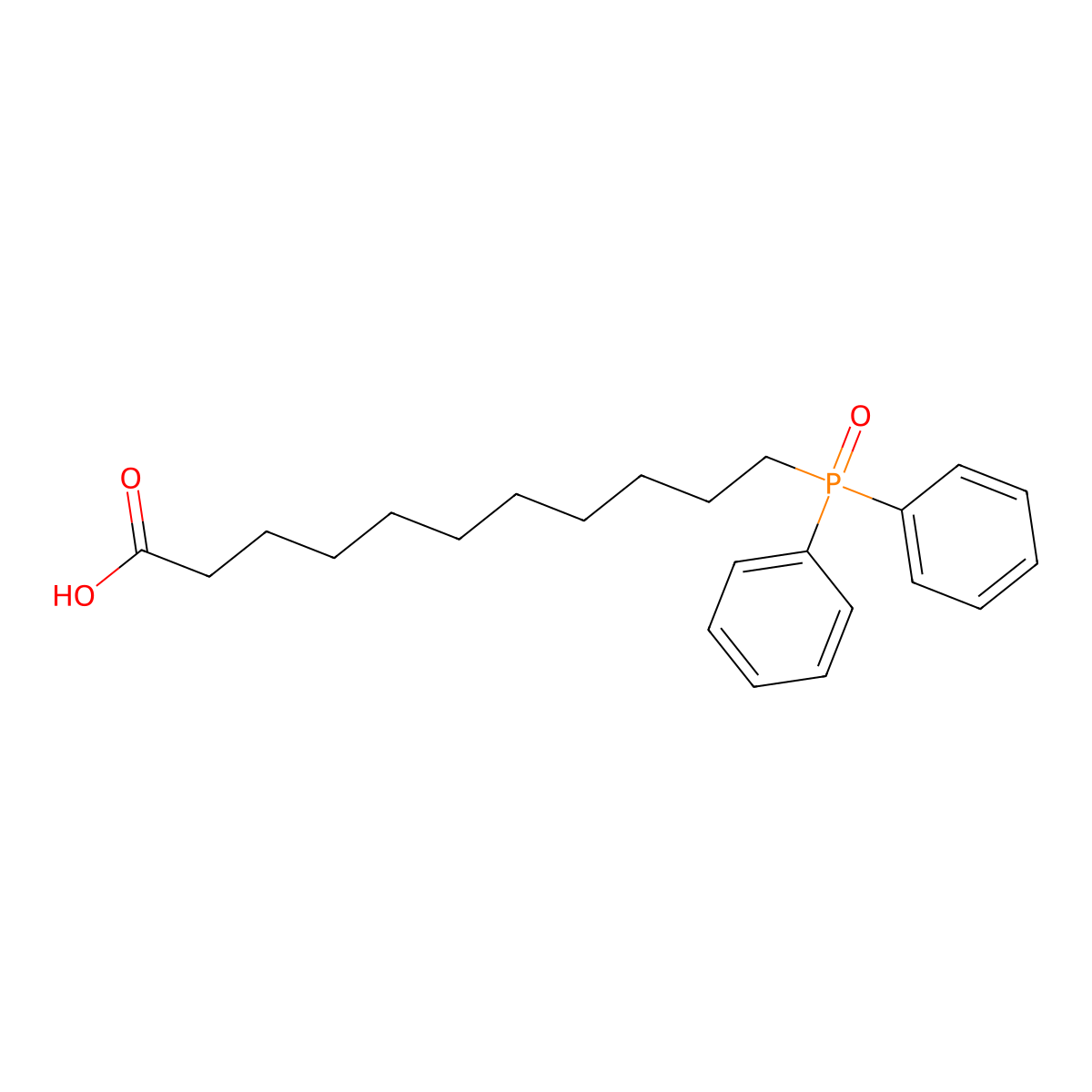 11-(Diphenylphosphoryl)undecanoic acid molecular structure, CAS 73367-78-9