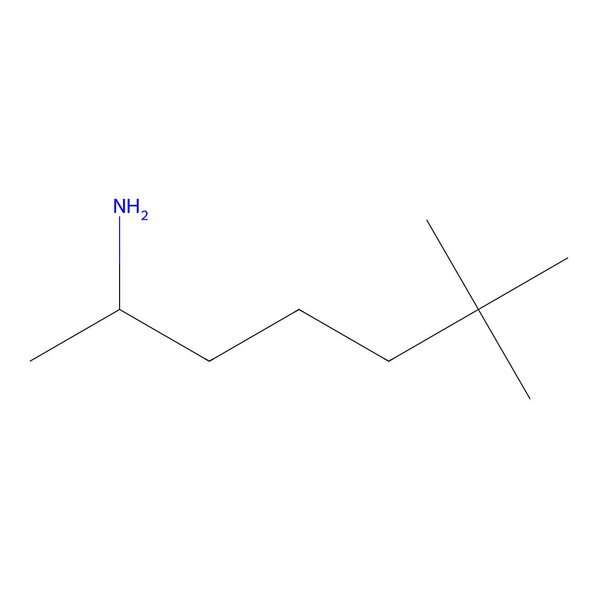 6,6-Dimethylheptan-2-amine molecular structure, CAS 733674-15-2