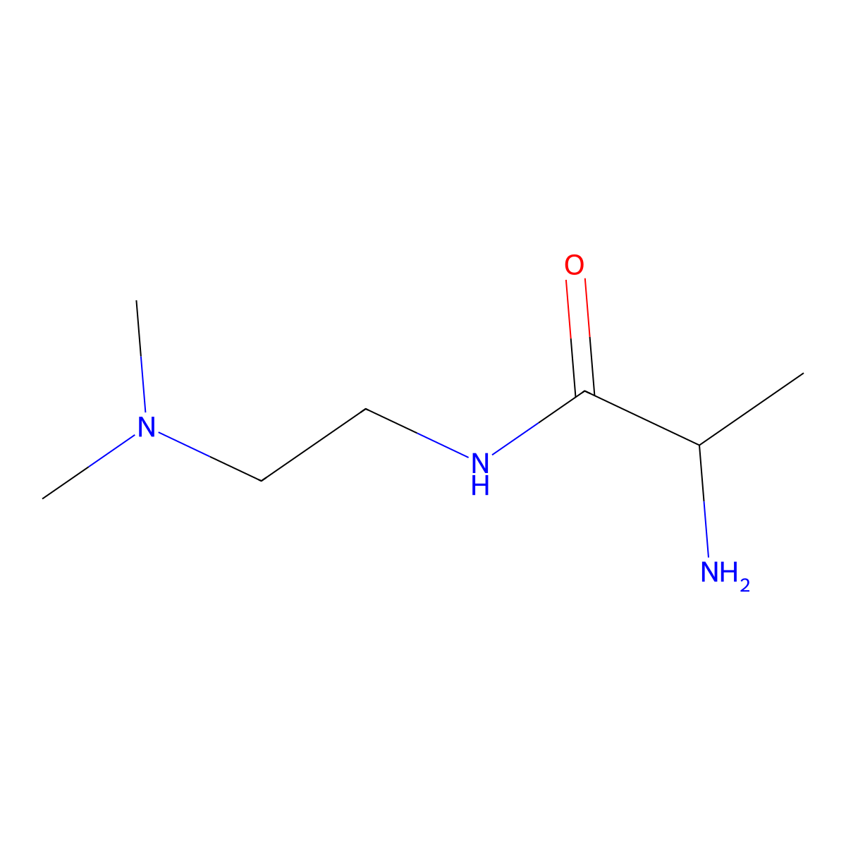 2-amino-N-(2-dimethylaminoethyl)propanamide molecular structure, CAS 733677-31-1
