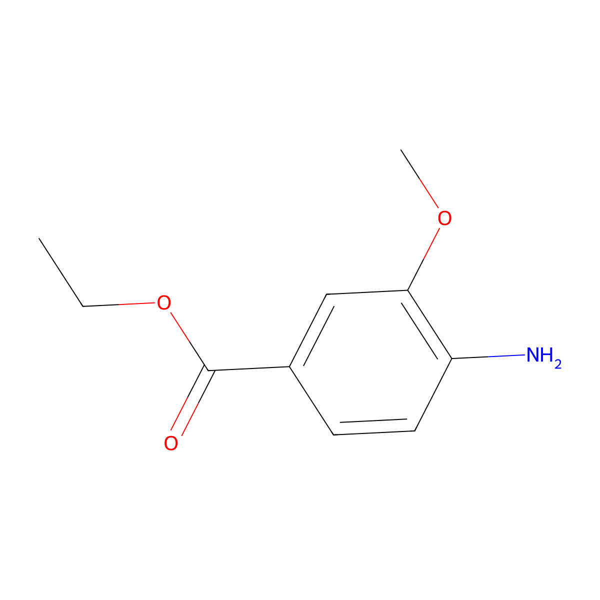 Ethyl 4-amino-3-methoxybenzoate molecular structure, CAS 73368-41-9