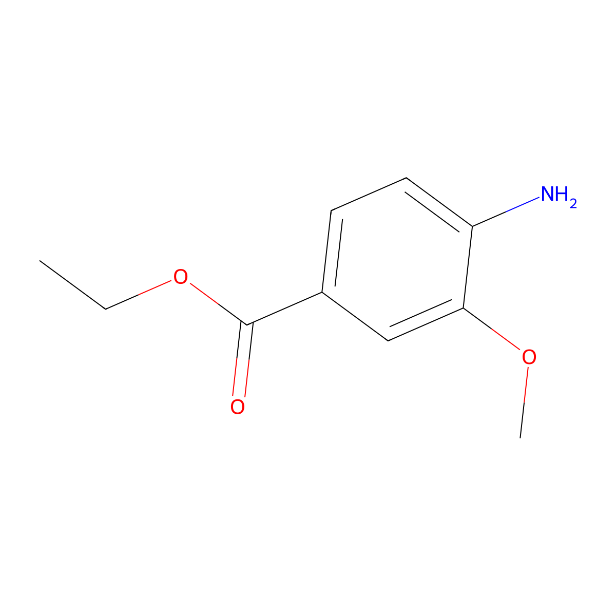 Ethyl 4-amino-3-methoxybenzoate molecular structure, CAS 73368-41-9