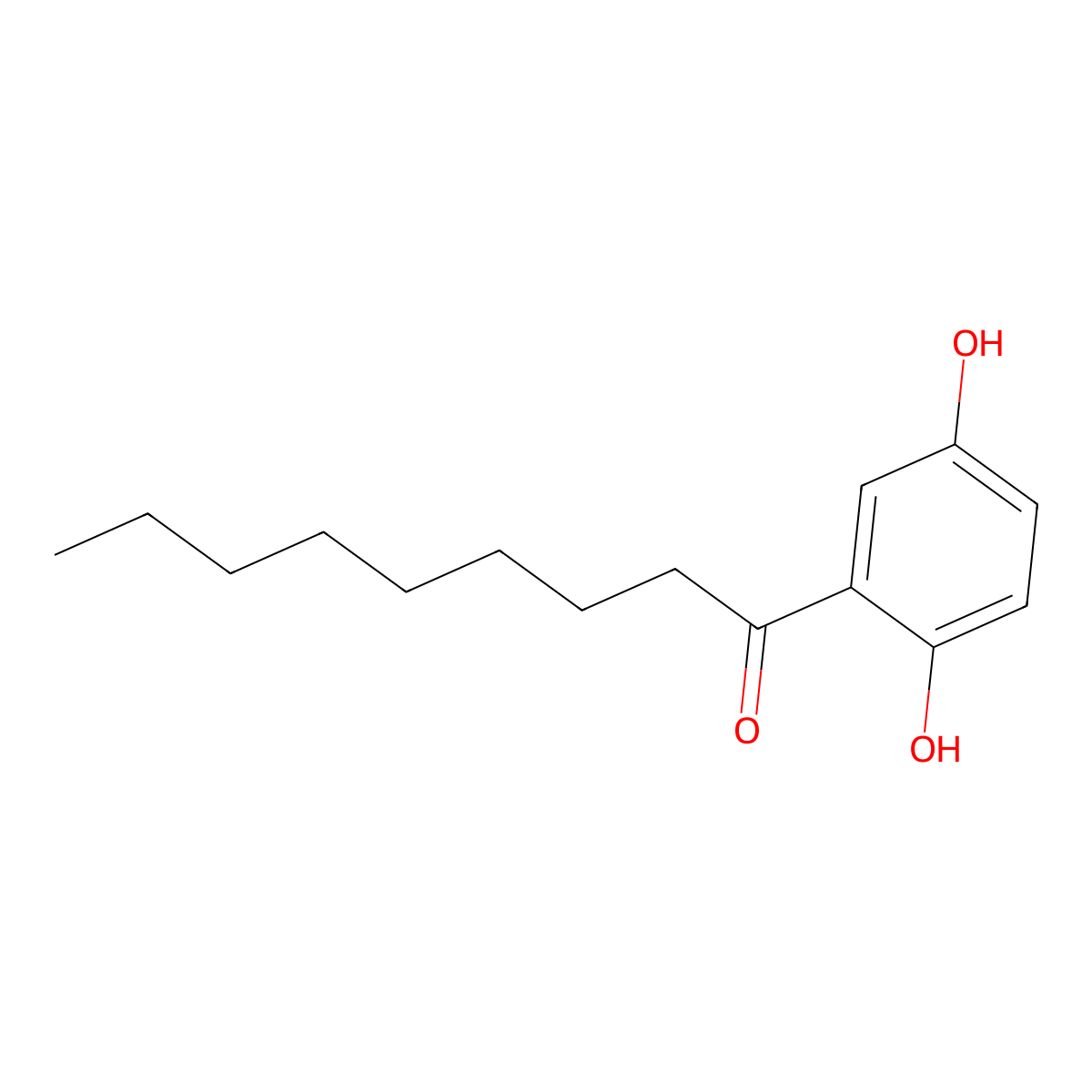 1-Nonanone, 1-(2,5-dihydroxyphenyl)- molecular structure, CAS 7337-44-2