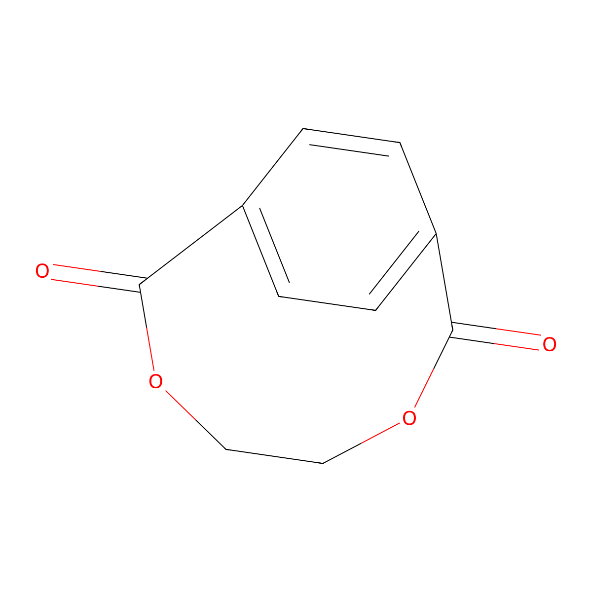 Ethylene terephthalate, cyclic-(1:1)- molecular structure, CAS 7337-79-3