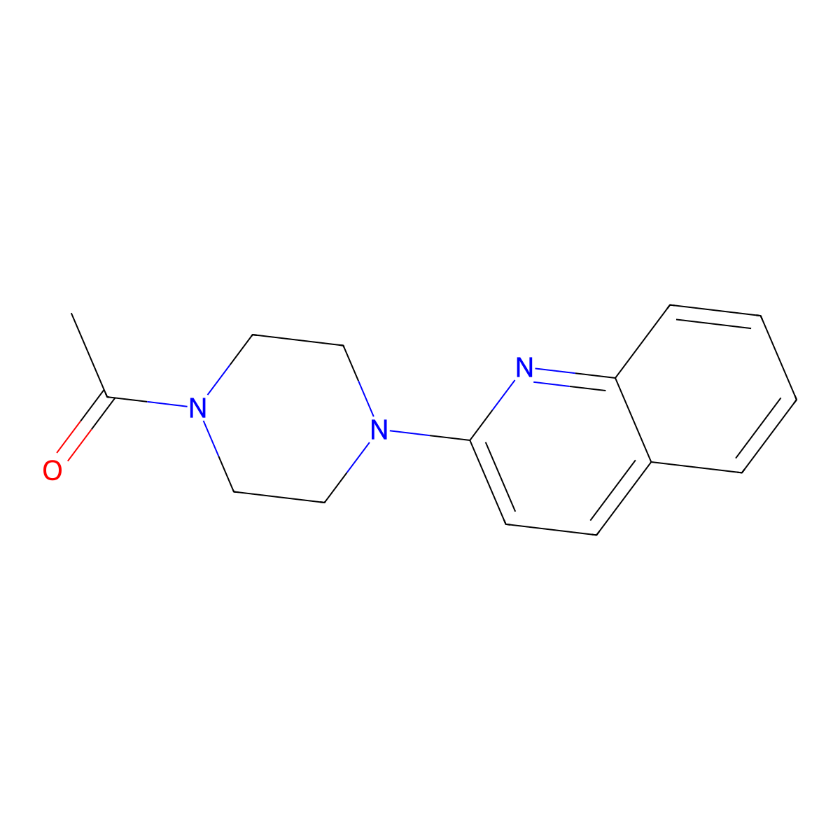 1-[4-(Quinolin-2-yl)piperazin-1-yl]ethan-1-one molecular structure, CAS 733702-05-1