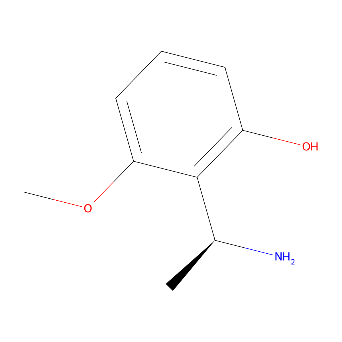 2-[(1S)-1-Aminoethyl]-3-methoxyphenol molecular structure, CAS 733710-43-5