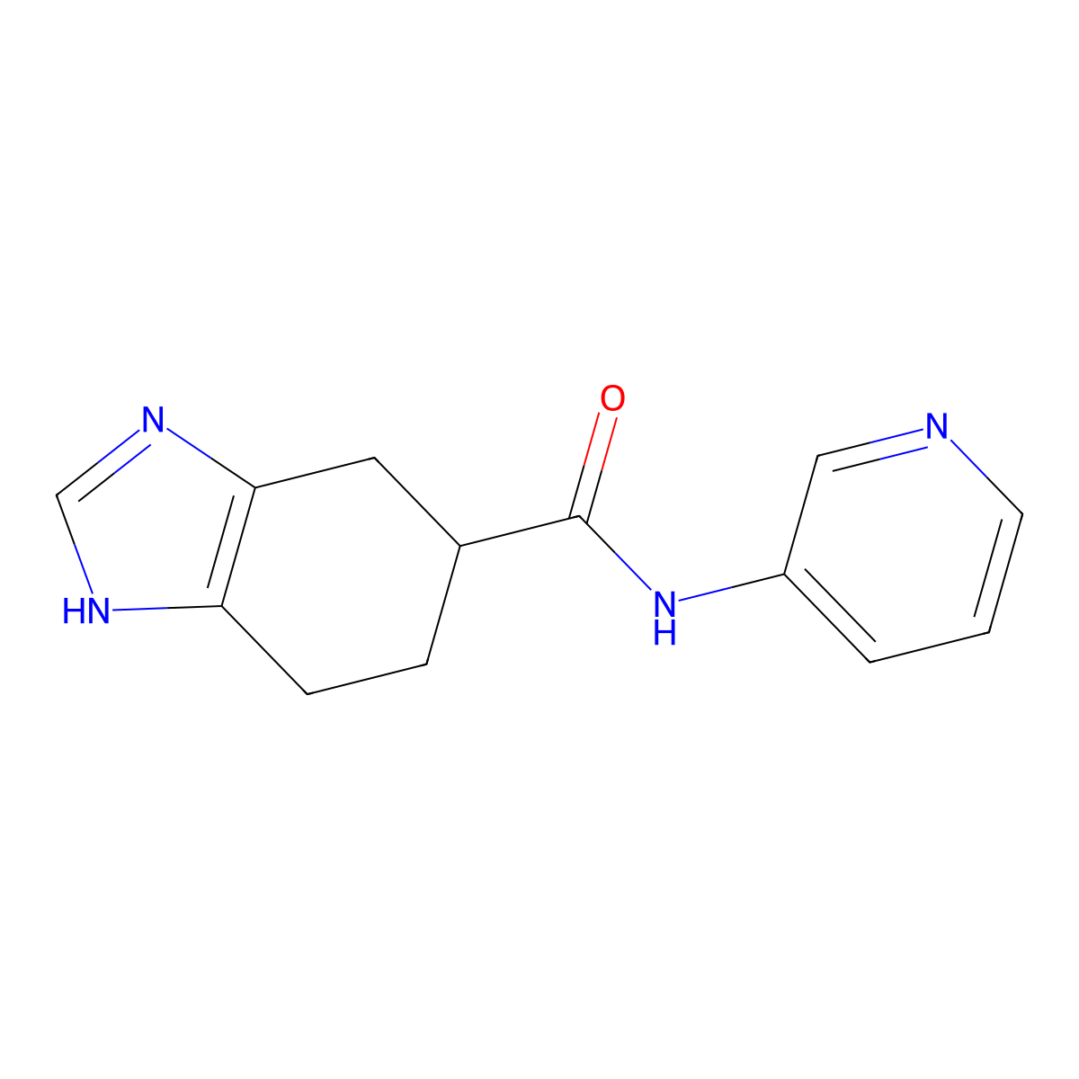 N-(pyridin-3-yl)-4,5,6,7-tetrahydro-1H-1,3-benzodiazole-5-carboxamide molecular structure, CAS 733711-53-0