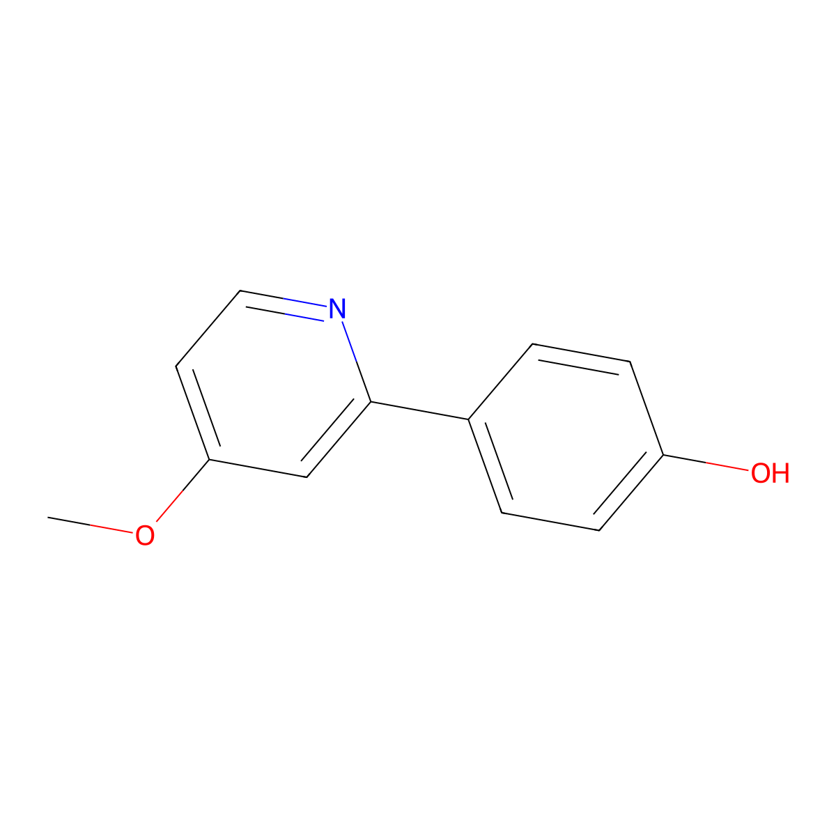 4-(4-Methoxypyridin-2-yl)phenol molecular structure, CAS 733729-35-6