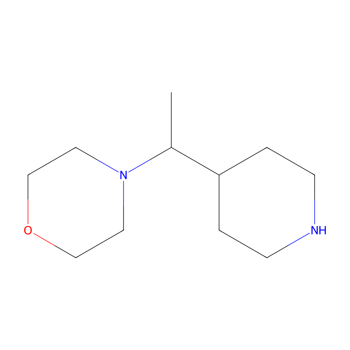 4-(1-Piperidin-4-ylethyl)morpholine molecular structure, CAS 733733-37-4