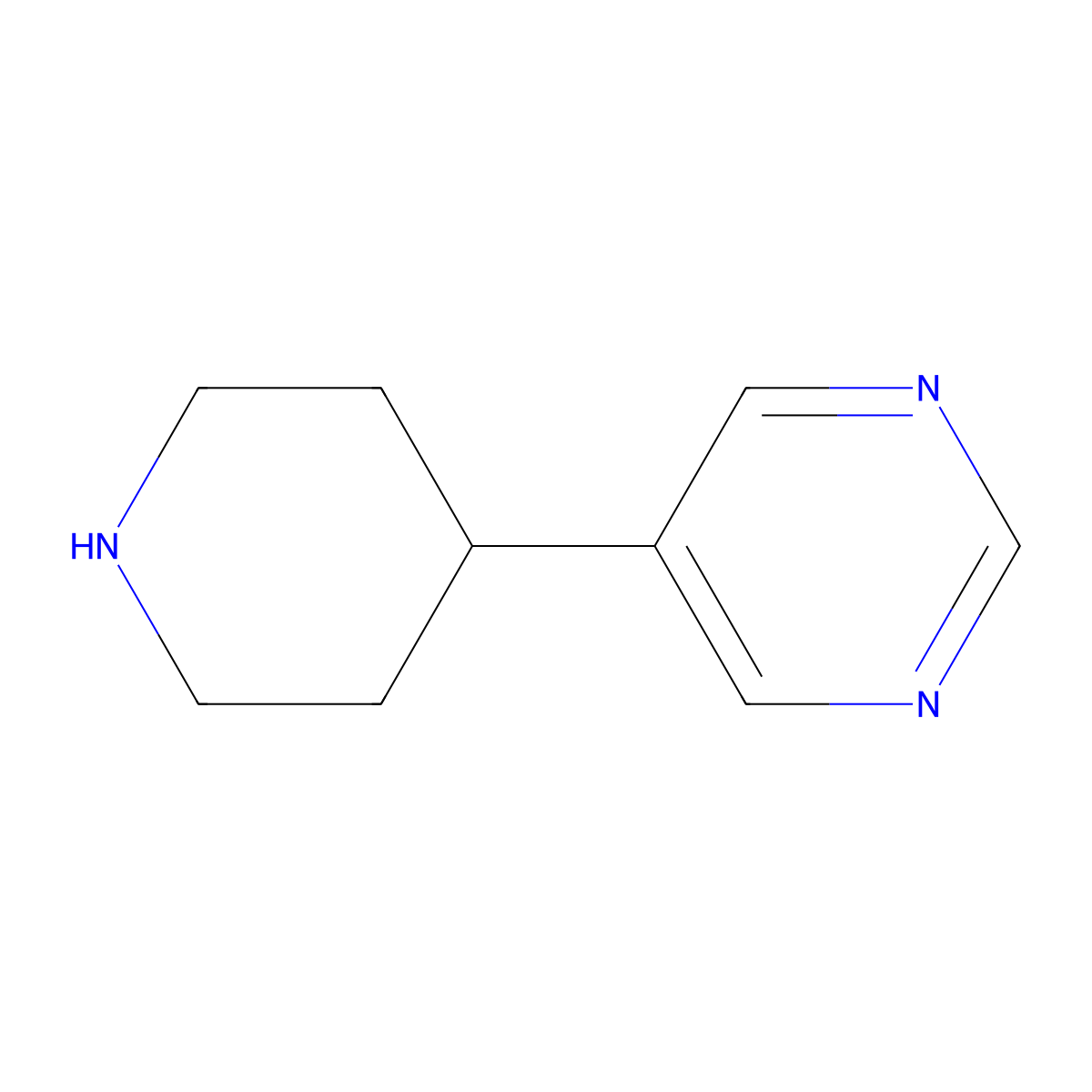 5-(Piperidin-4-yl)pyrimidine molecular structure, CAS 733738-49-3