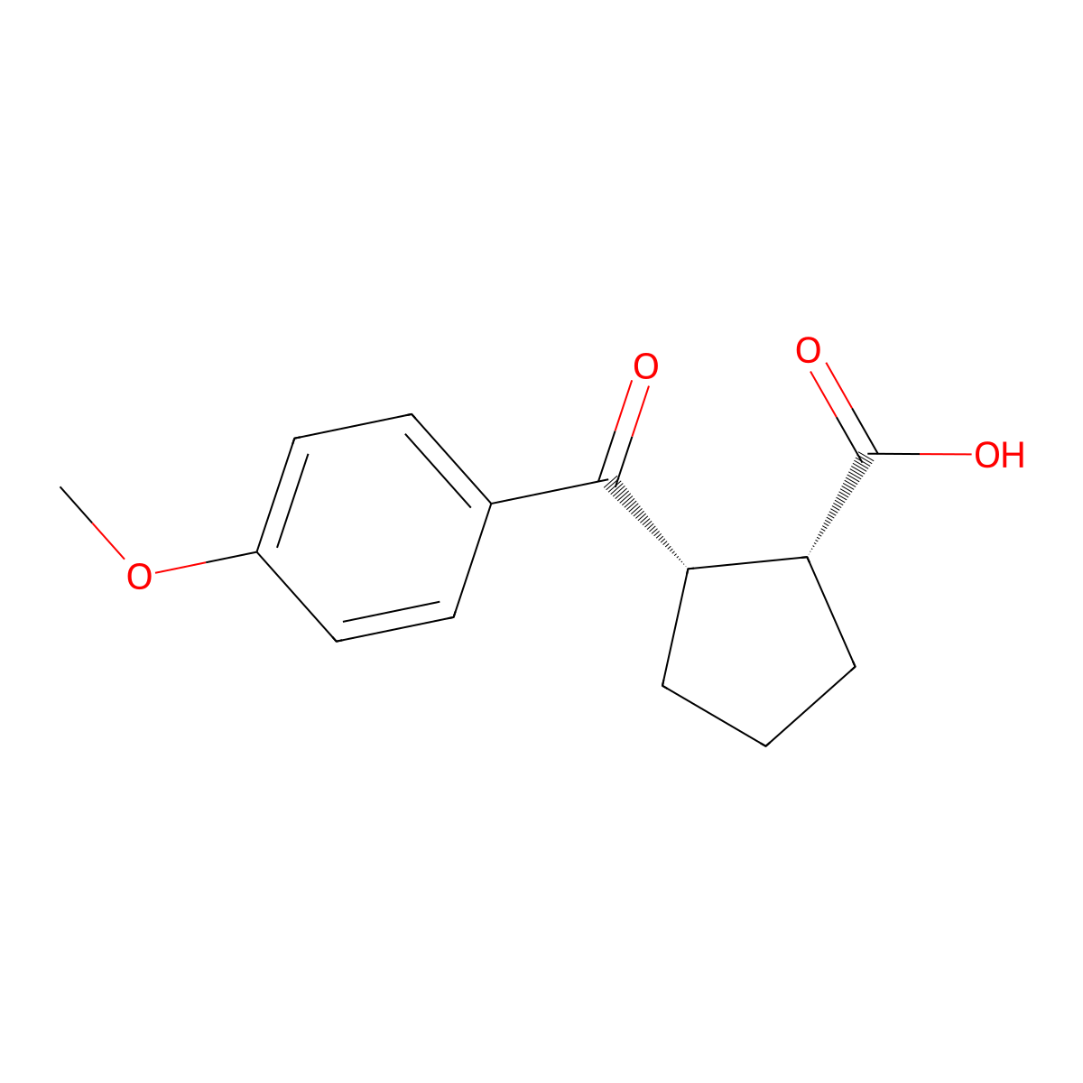 cis-2-(4-Methoxybenzoyl)cyclopentane-1-carboxylic acid molecular structure, CAS 733740-08-4