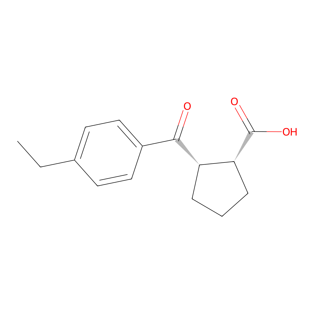 cis-2-(4-Ethylbenzoyl)cyclopentane-1-carboxylic acid molecular structure, CAS 733740-12-0
