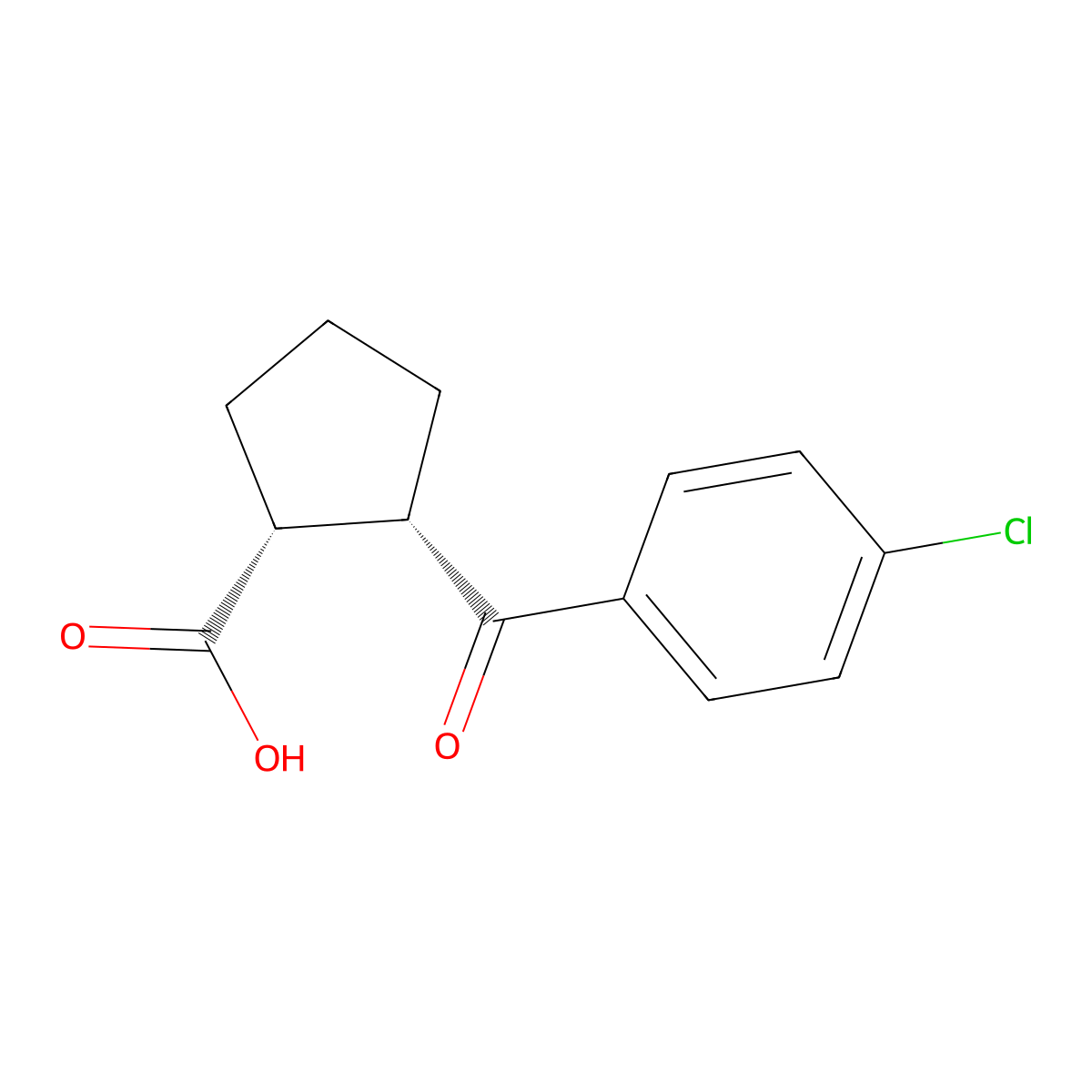 cis-2-(4-Chlorobenzoyl)cyclopentane-1-carboxylic acid molecular structure, CAS 733740-14-2